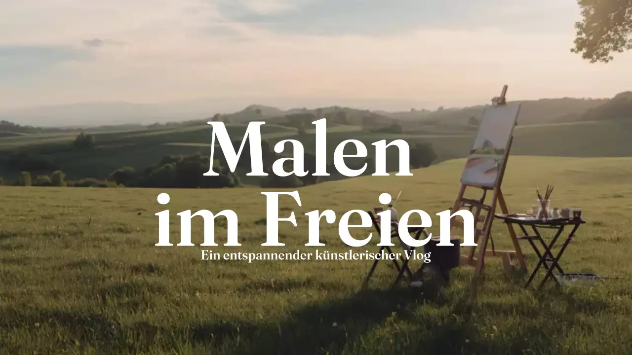 Grünes Malen im Freien Vlog