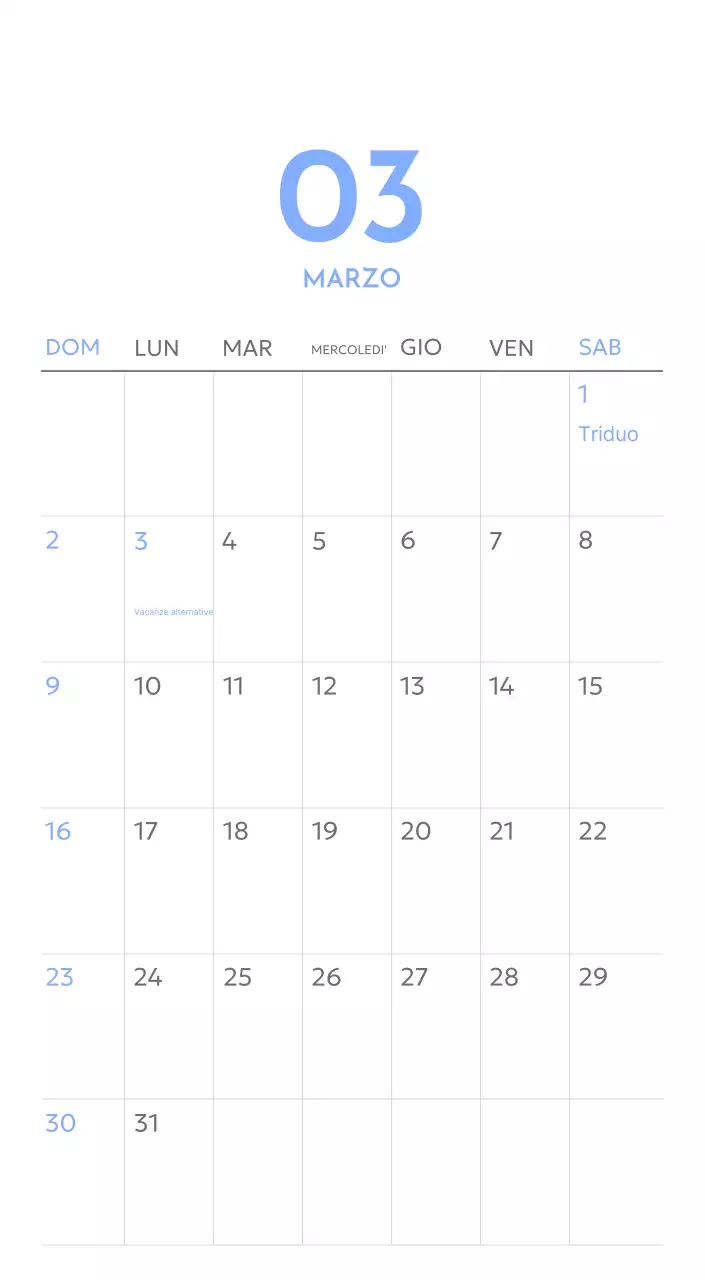 Calendario con foto tracciatore di obiettivi con un tocco di blu
