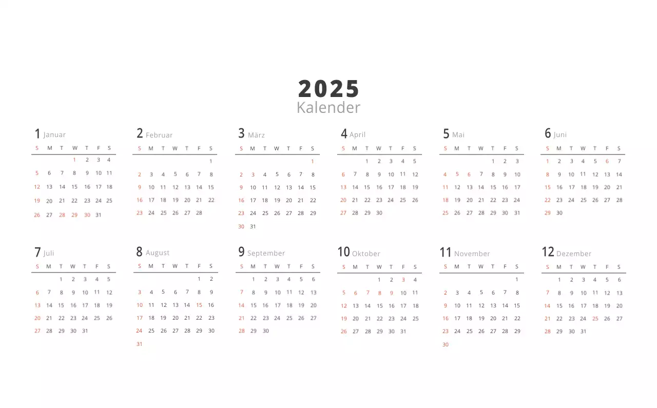 Beigefarbener minimalistischer Innenkalender