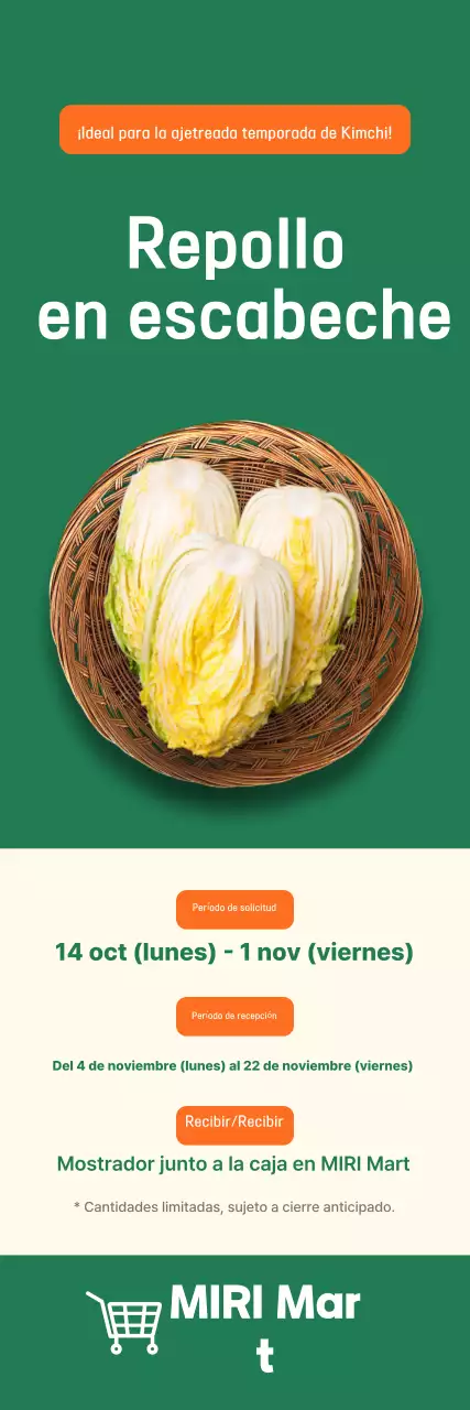 Guía de la col verde en escabeche