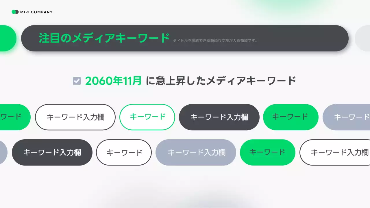 緑 モダン メディア 報告書 プレゼンテーション