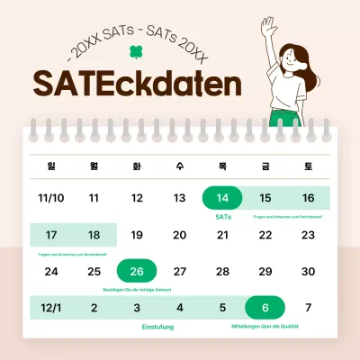 Beige Einfacher SAT-Zeitplan