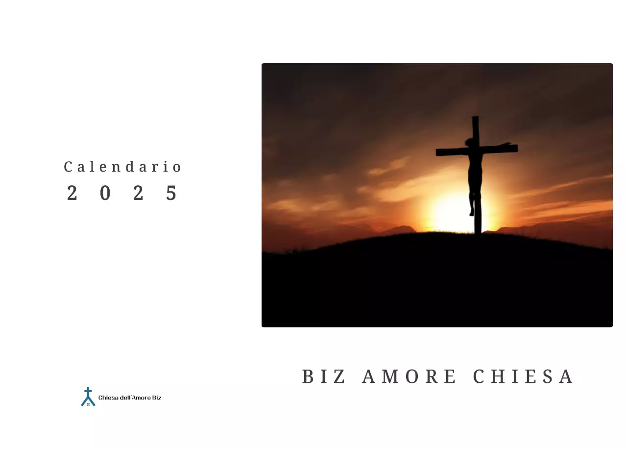 Un calendario fotografico con chiese in dipinti di paesaggio