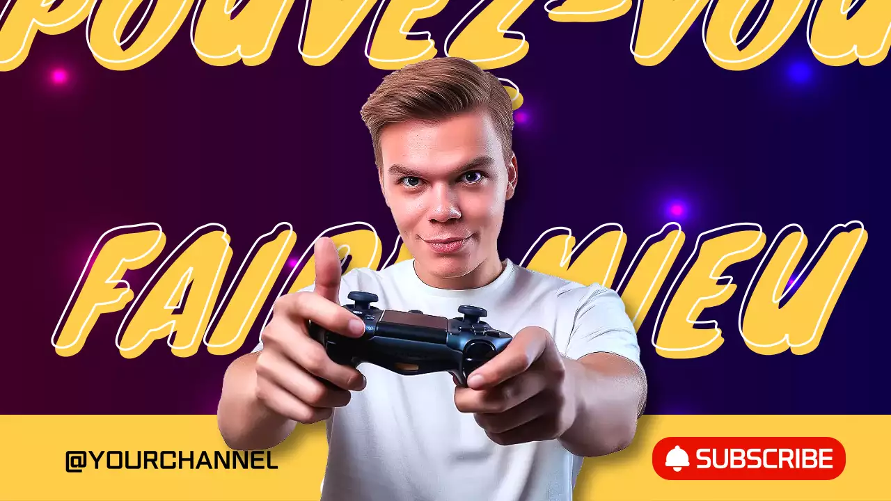 Purple Bold Gaming Advertisement