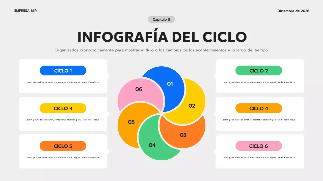 guía de infografía moderna azul