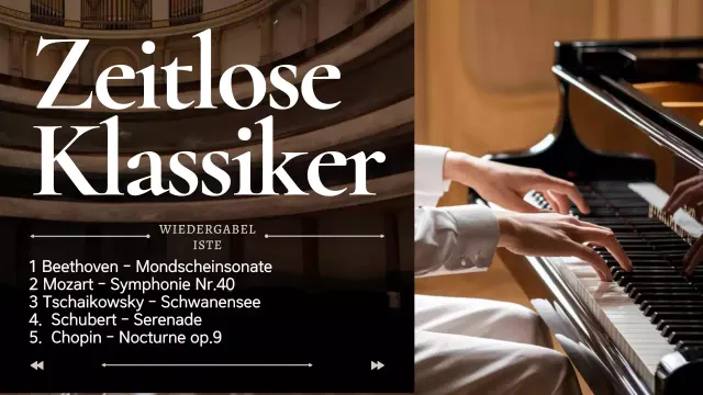 braune klassische Musik-Wiedergabeliste