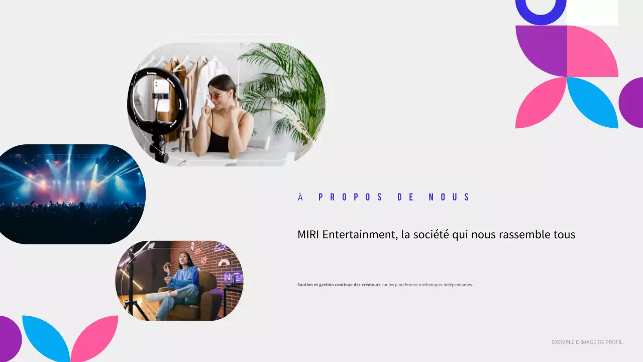 Publicité pour la musique moderne bleu marine