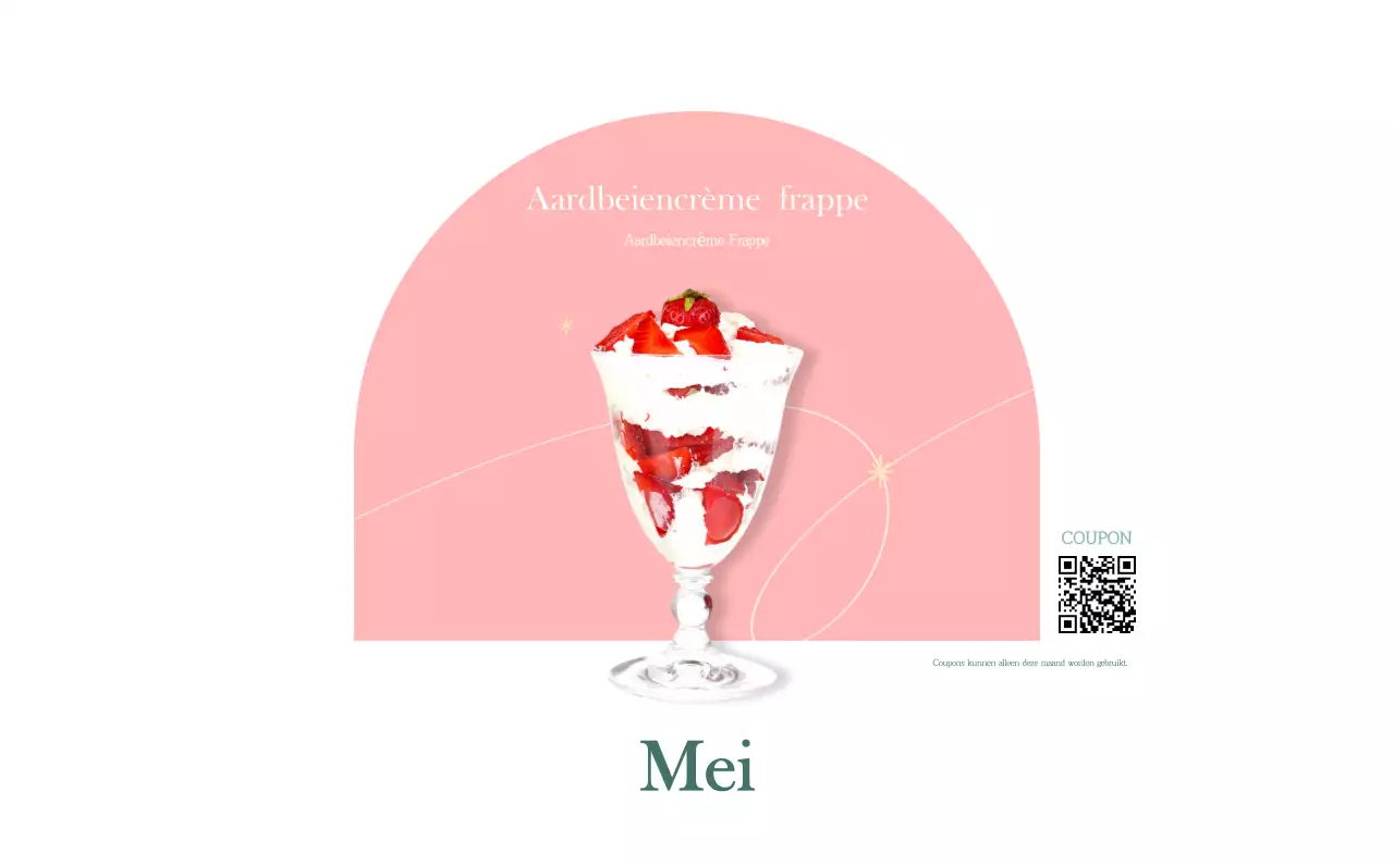 Een moderne cafékalender met aanbevelingen voor de drank van de maand