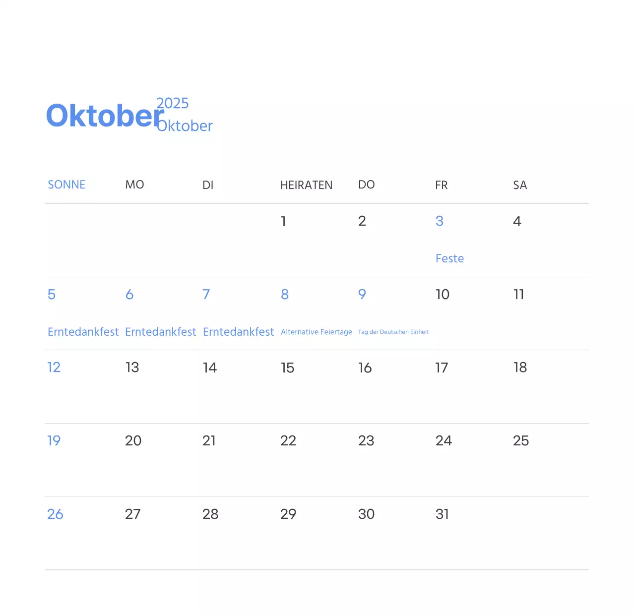 Motivationskalender mit energiegeladenen Illustrationen und positiven Zitaten auf hellblauem Hintergrund