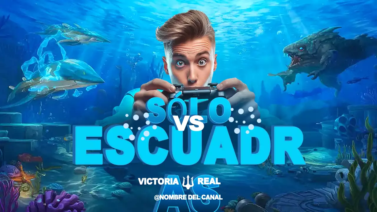 Anuncio de juego moderno azul