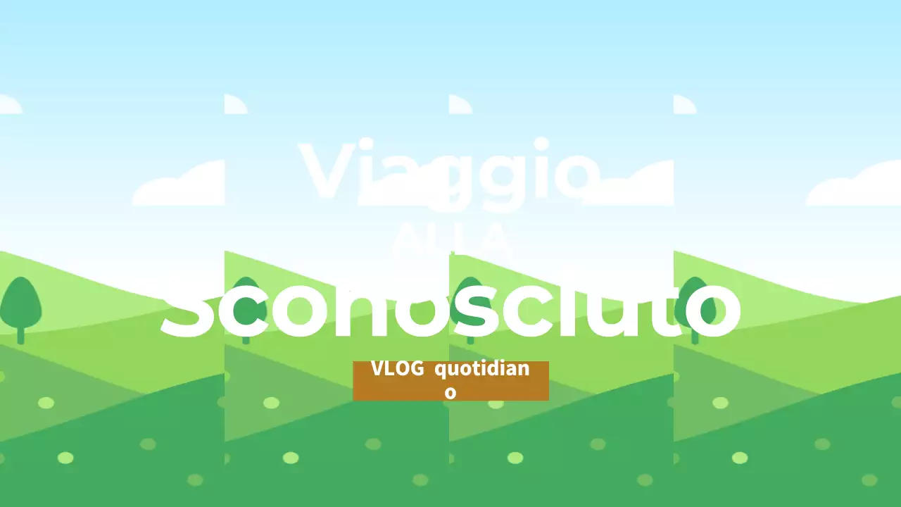 verde giallo viaggio vlog stile moderno