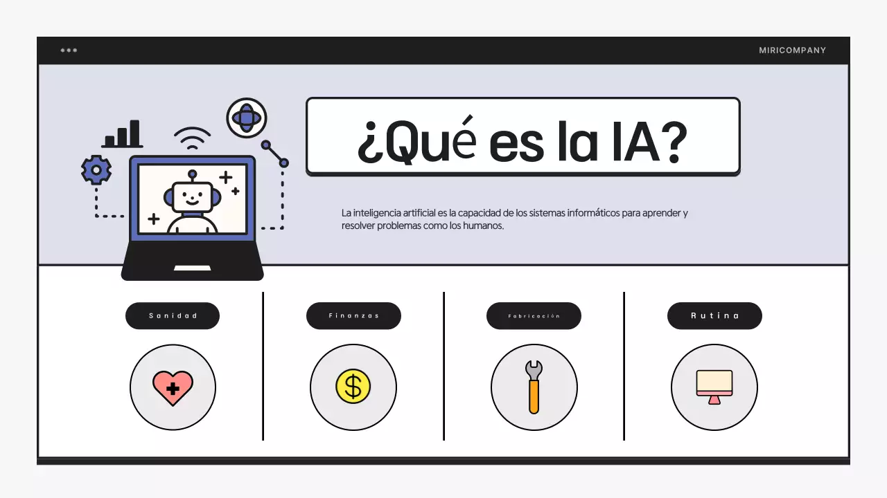 Alfabetización AI sencilla en azul y negro