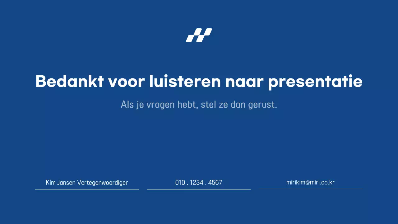 Eenvoudig presentatierapport in blauw en grijs, snel en gemakkelijk te bewerken