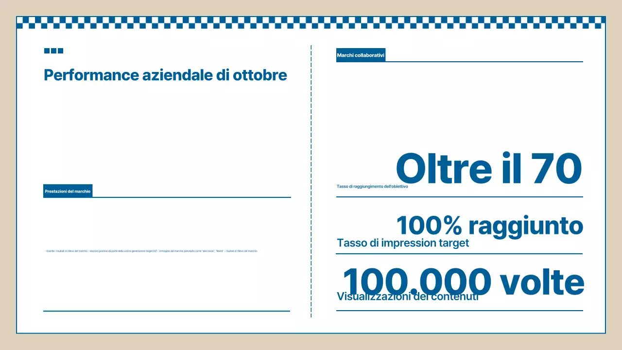 Rapporti di marketing Blue Basic