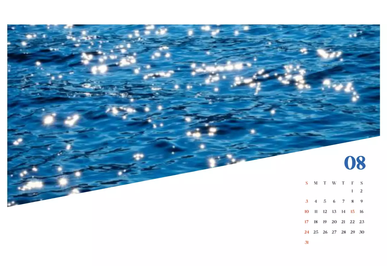 Blauwe moderne ziekenhuiskalender