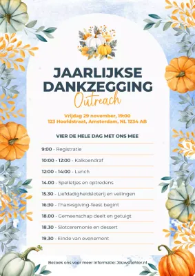 traditionele uitnodiging voor Thanksgiving