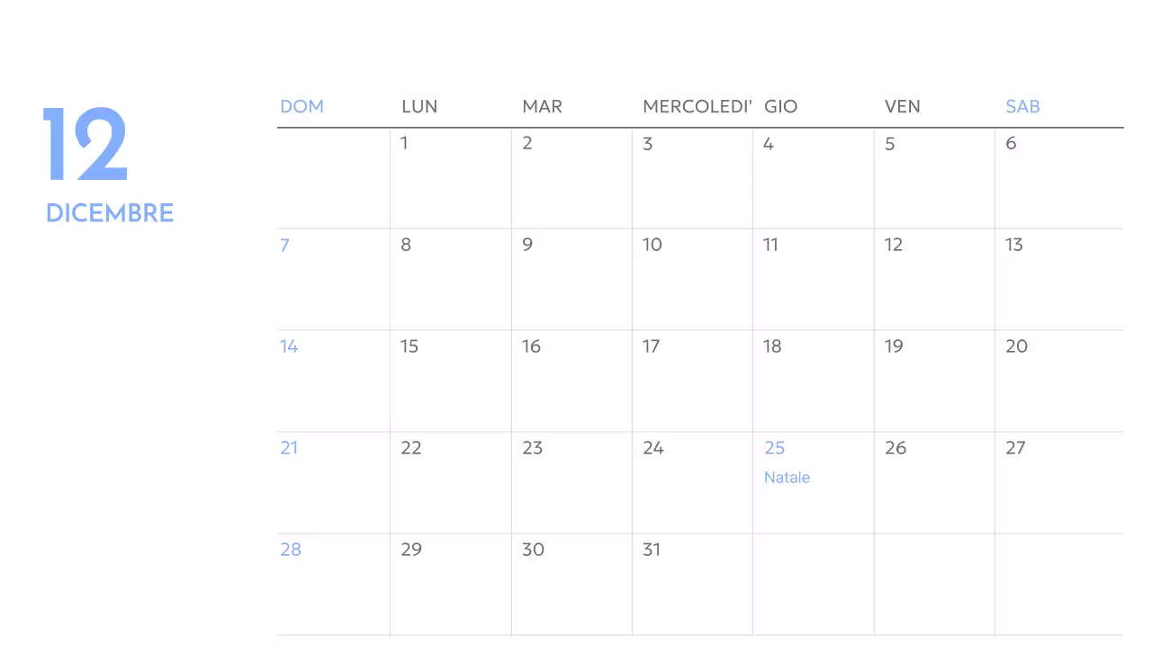 Calendario con foto tracciatore di obiettivi con un tocco di blu