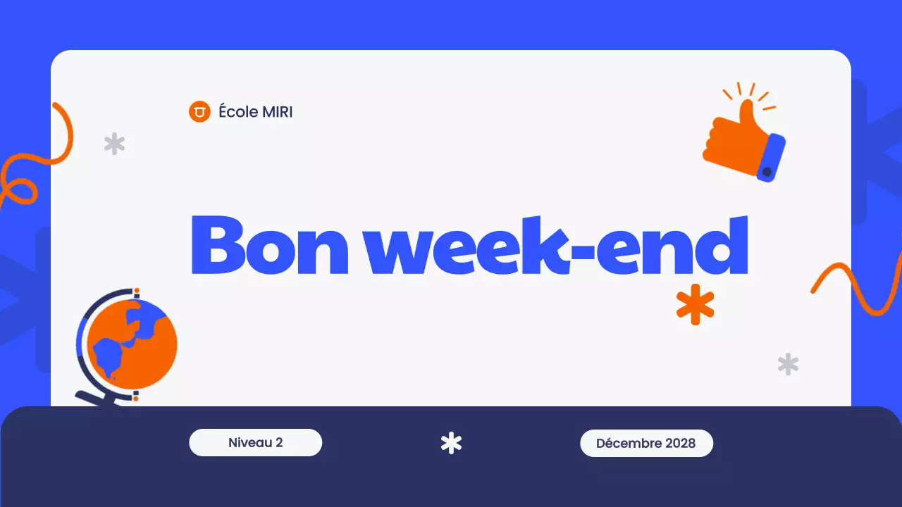 Planificateur d'agenda de classe moderne bleu Présentation