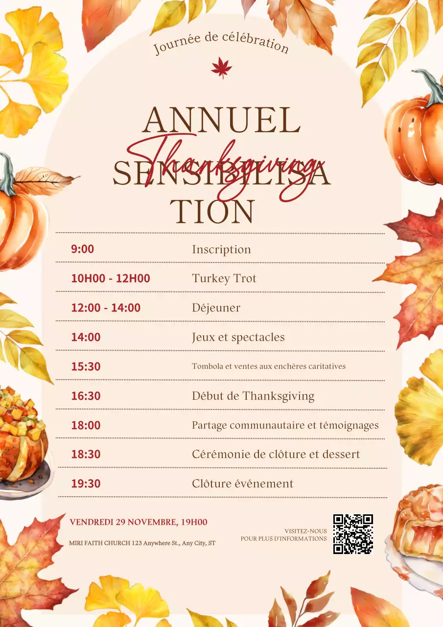 Action de grâces annuelle chaleureuse