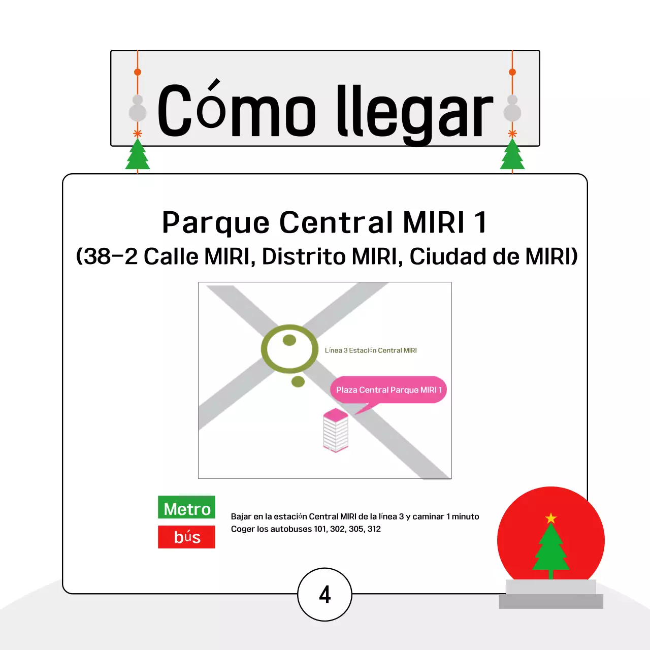 Celebración navideña Green Simple