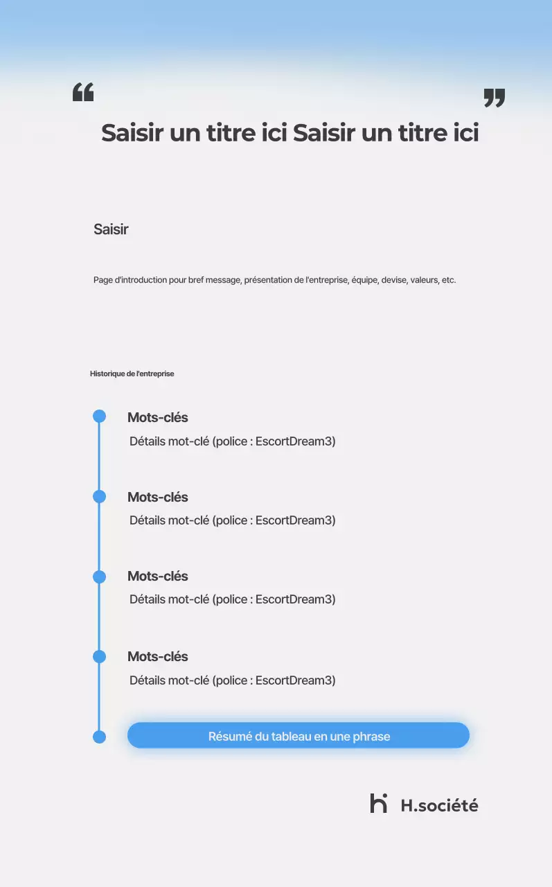 Promotion d'entreprise minimaliste en dégradé bleu