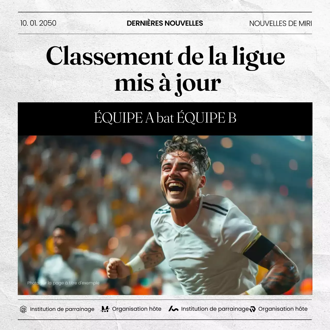 annonce des sports modernes noirs