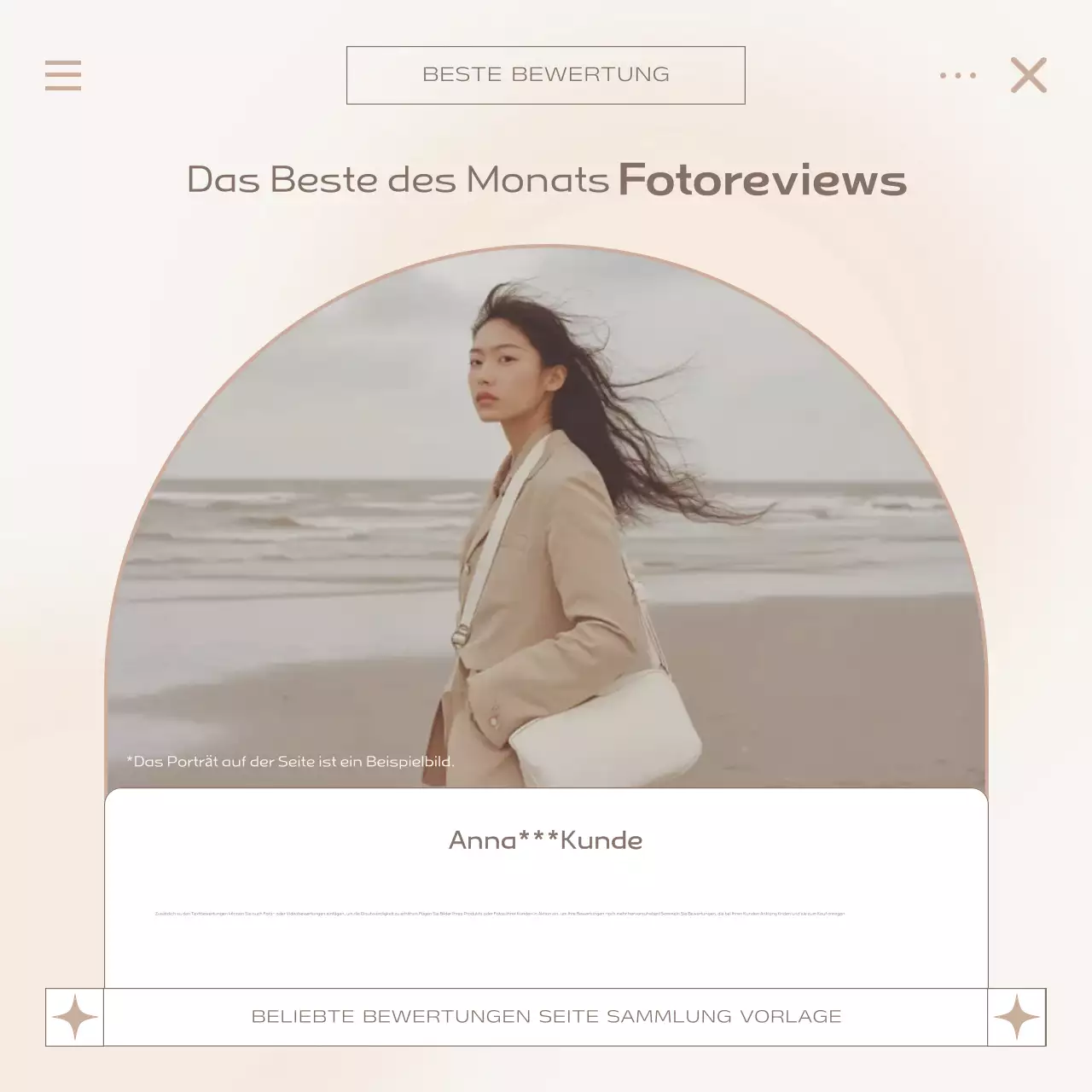 Beige Modern Review Vorlage fördern