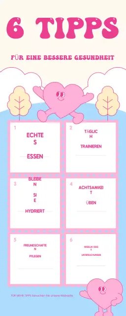 rosa verspielter Gesundheitsführer