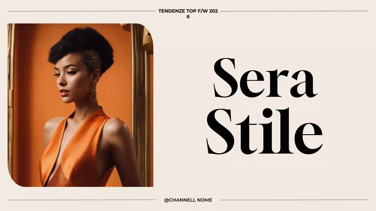 Annuncio di moda elegante arancione