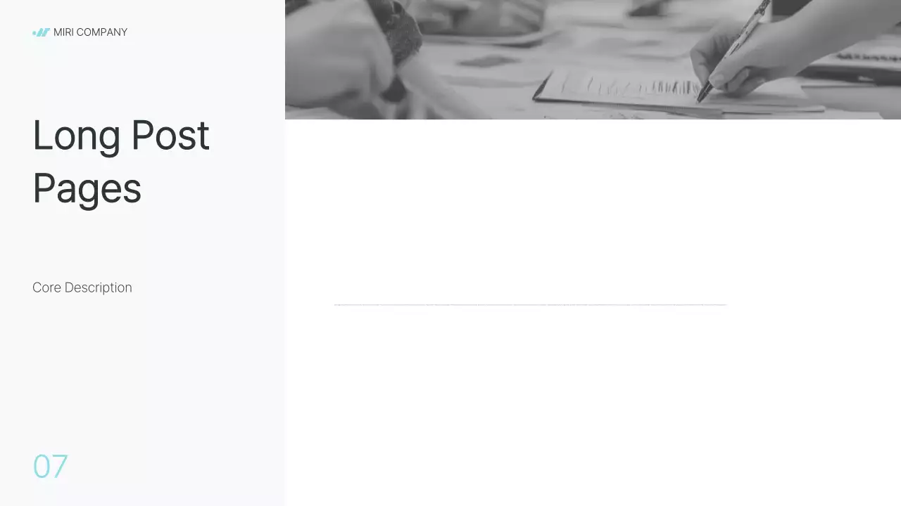 Modern company business report in gray and light blue