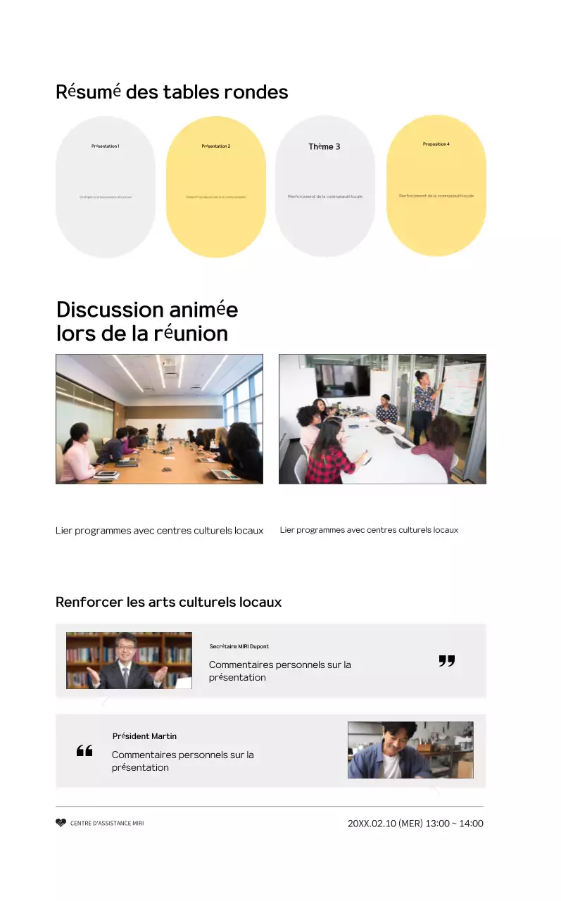 Annonces de conférence avec des formes simples