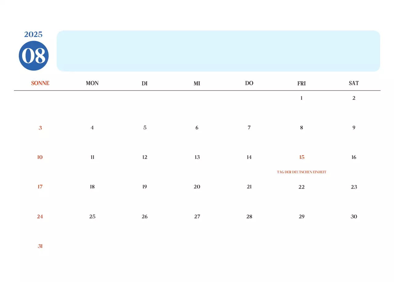 Blauer moderner Krankenhauskalender