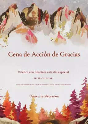 invitación cena rústica marrón