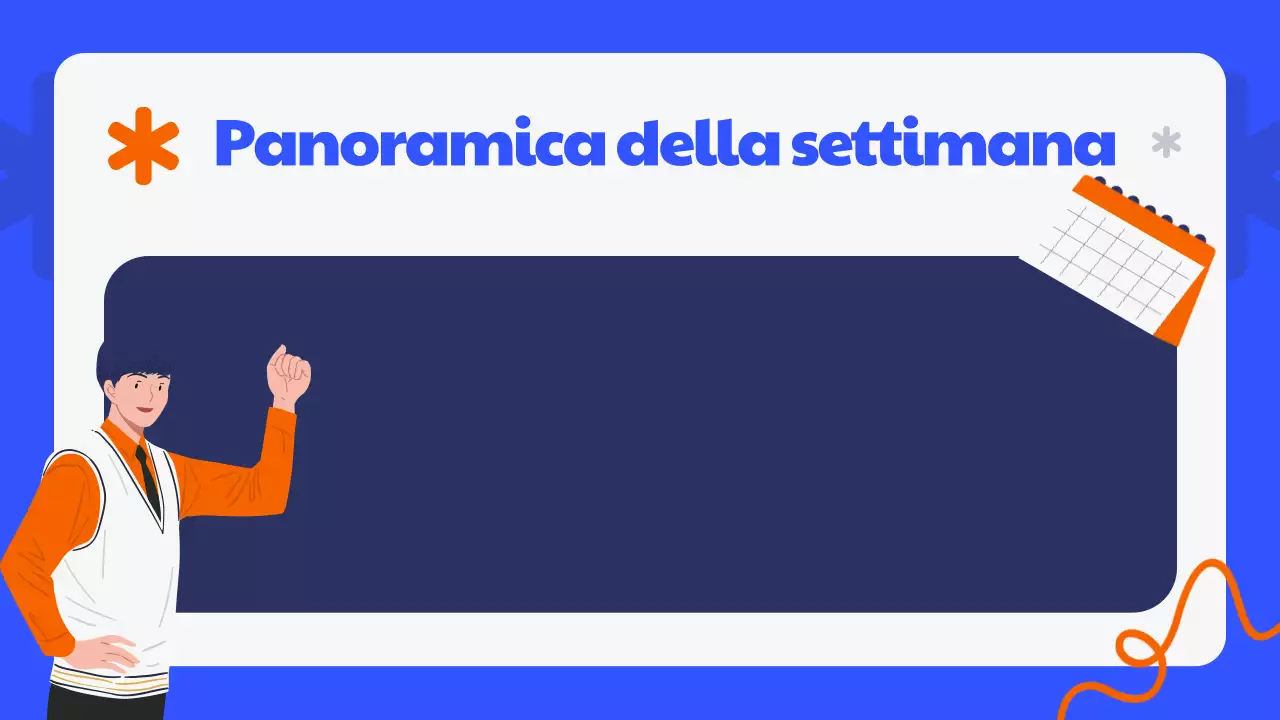 Presentazione dell'agenda di classe moderna blu