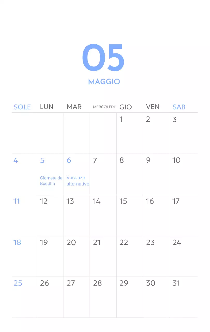 Calendario con foto tracciatore di obiettivi con un tocco di blu