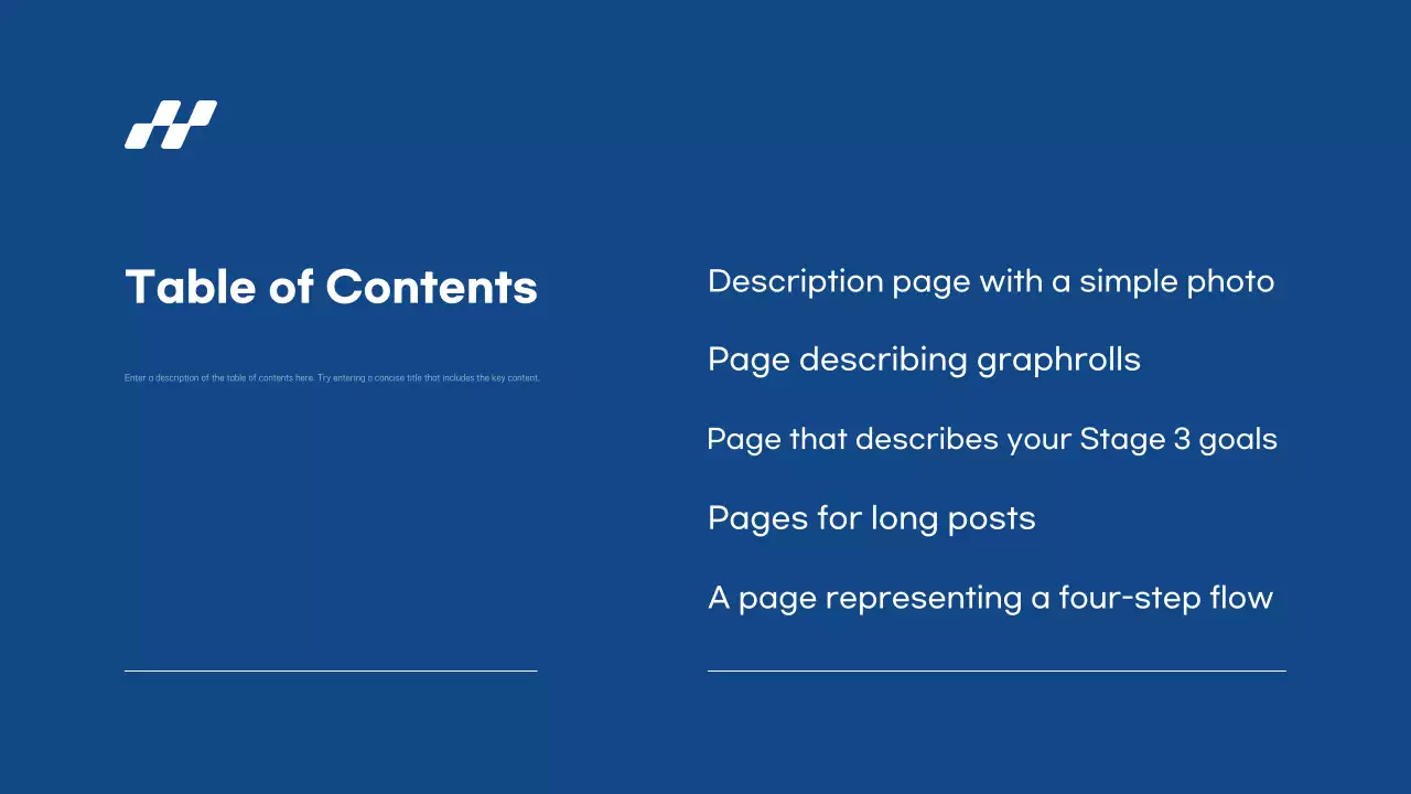 Simple presentation report in blue and gray with quick and easy editing