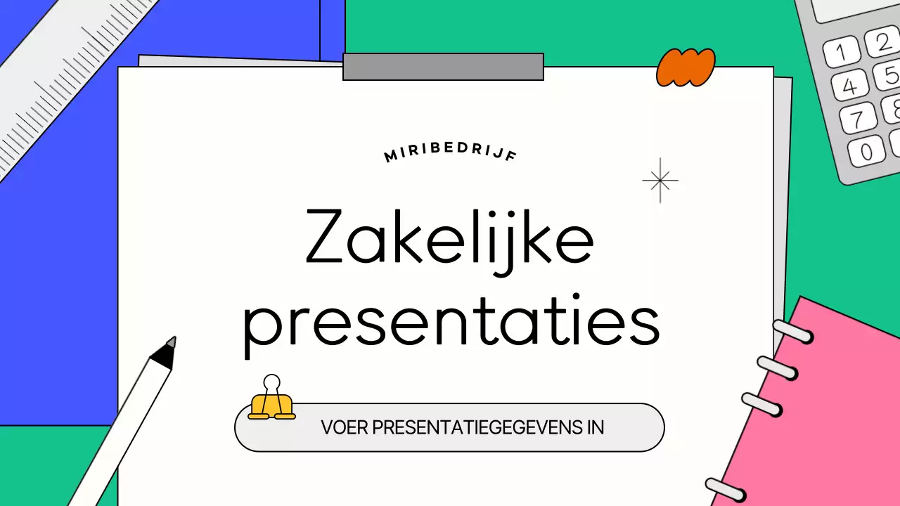 Een groene en aaibare zakelijke briefing