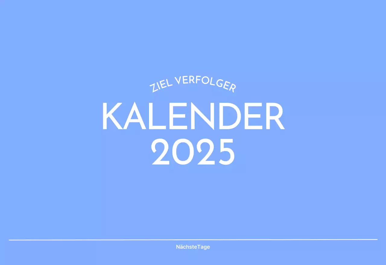 Foto-Zielverfolgungskalender mit einem Hauch von Blau