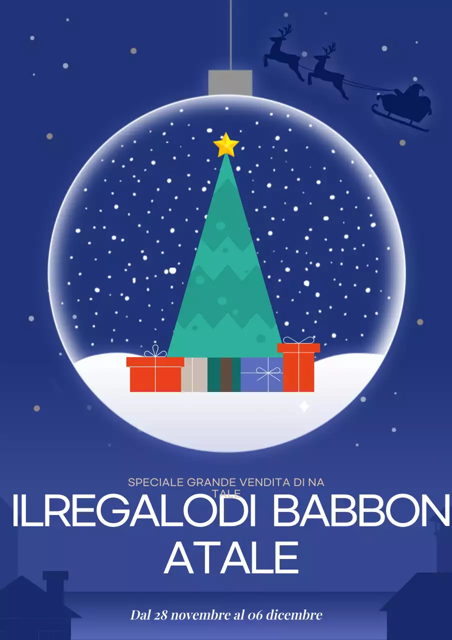 promozione natalizia moderna blu