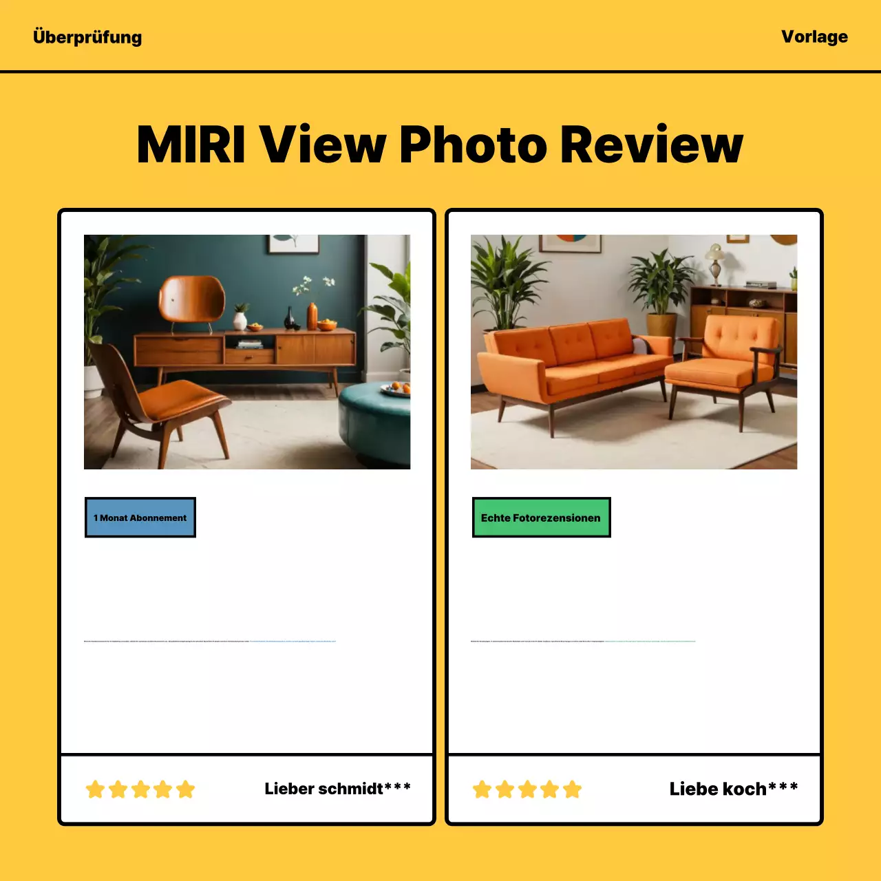 Abstrakte Vintage-Möbel Rezension