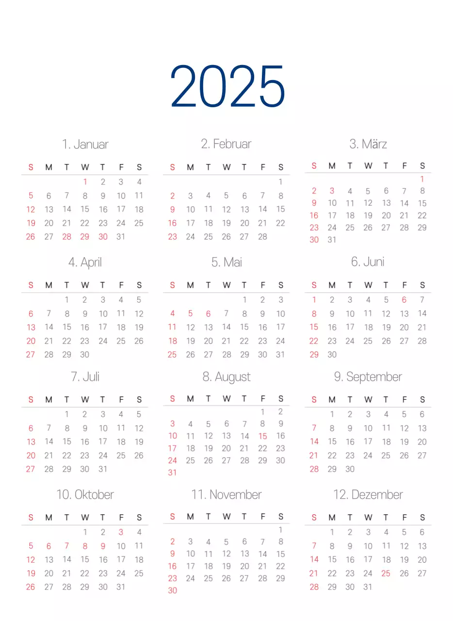 Marineblauer einfacher Krankenhaus-Werbekalender