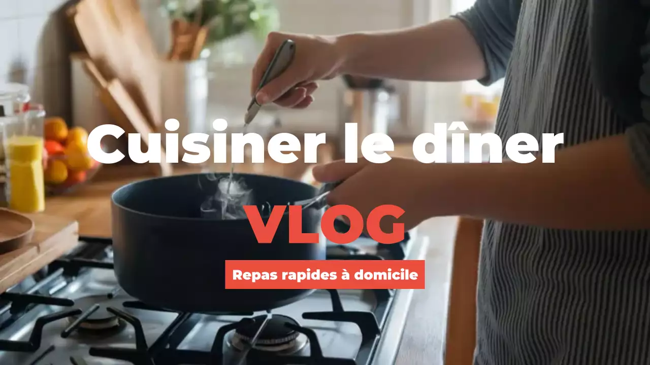 rouge noir blanc cuisine dîner vlog style moderne