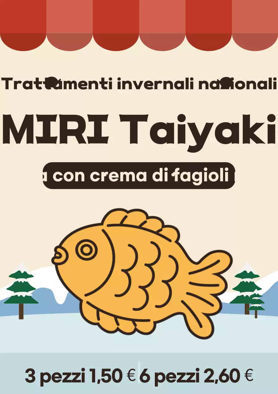 Pubblicità della merenda tradizionale beige