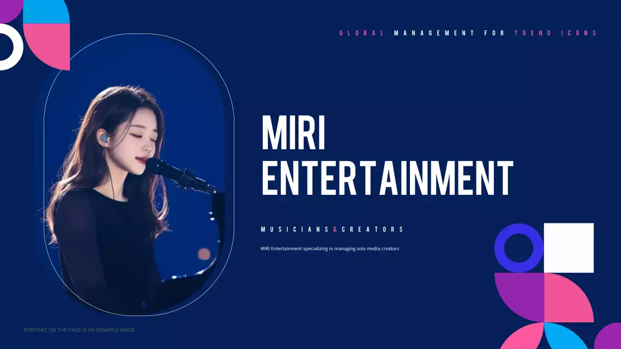 Navy blue modern music ad