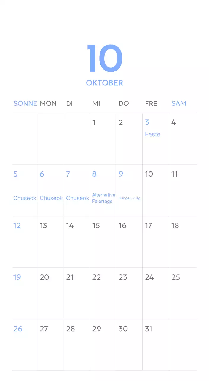 Foto-Zielverfolgungskalender mit einem Hauch von Blau