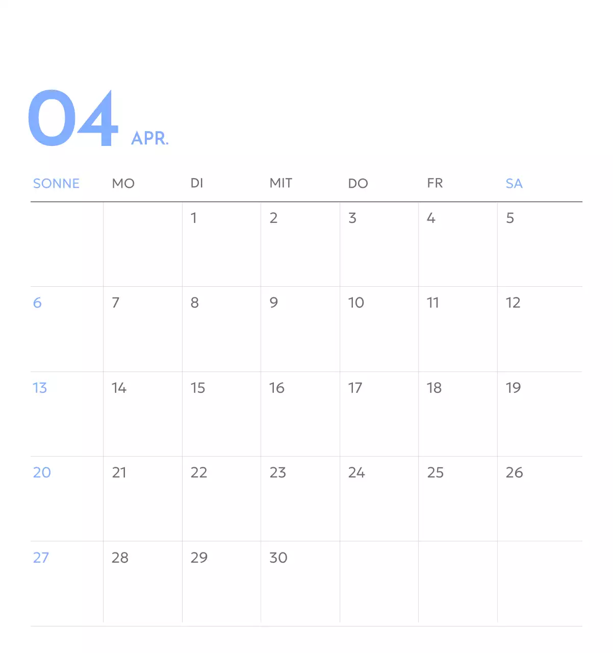 Foto-Zielverfolgungskalender mit einem Hauch von Blau