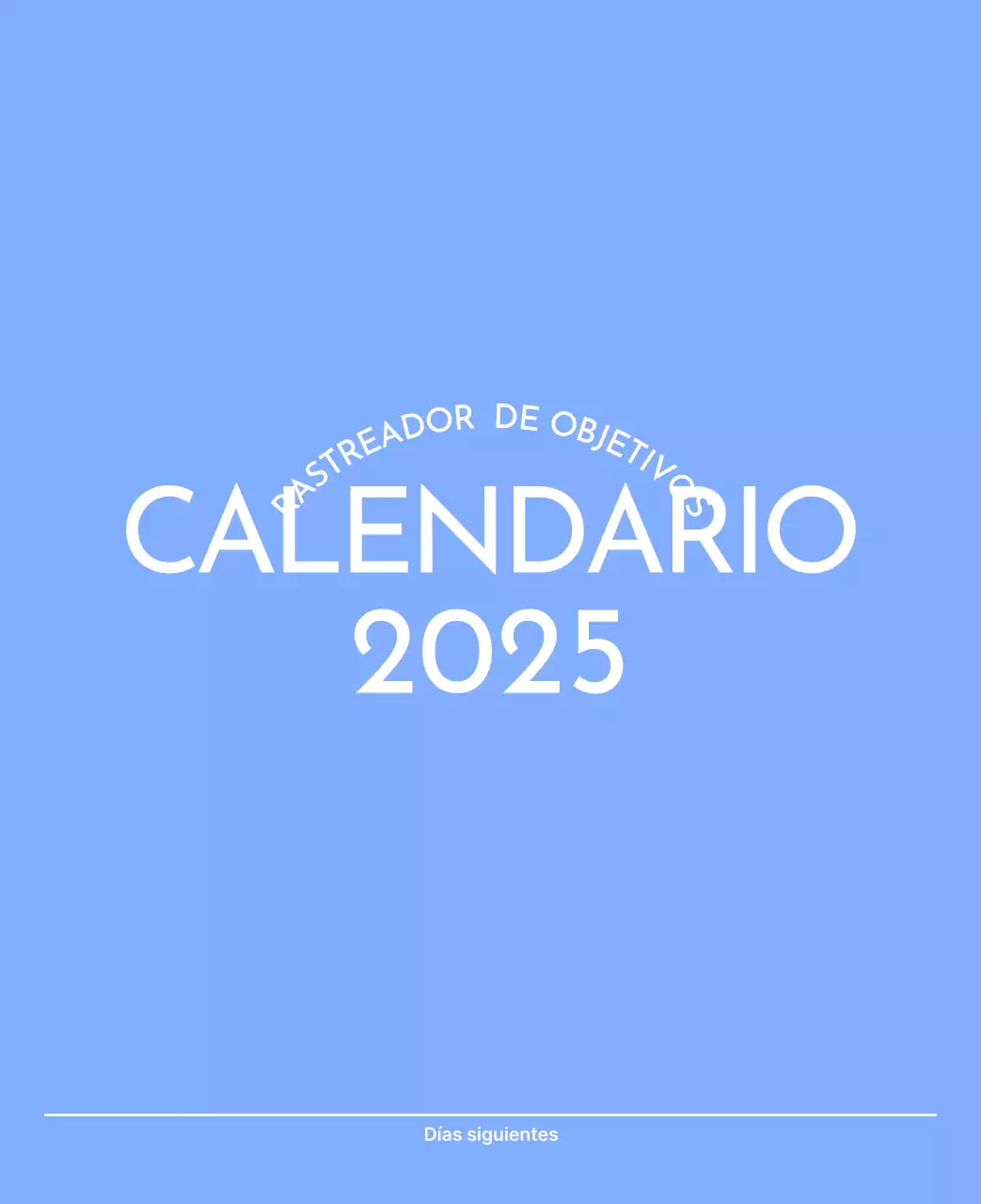 Calendario fotográfico de seguimiento de objetivos con un toque de azul