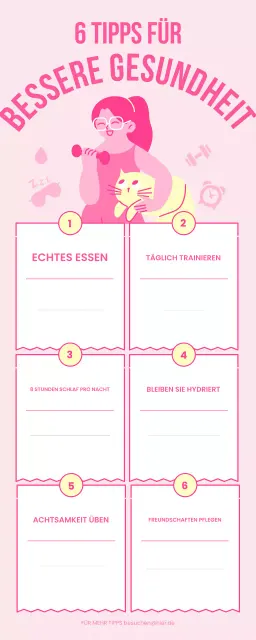 Rosa moderner Gesundheitsführer