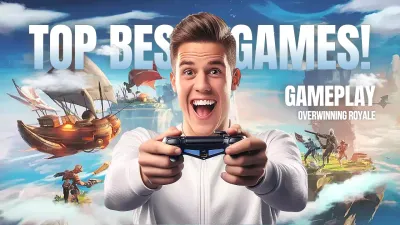 Blauw Modern Gaming Advertentie