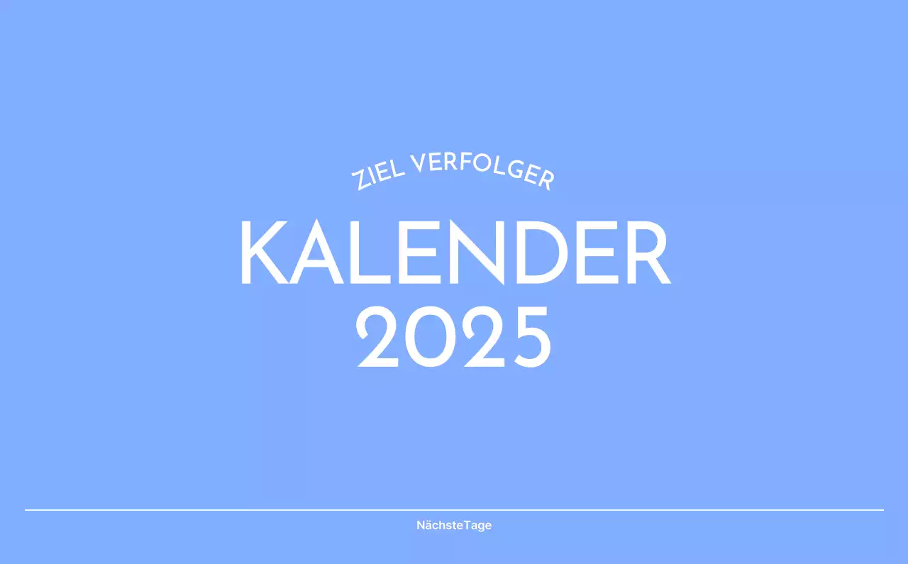 Foto-Zielverfolgungskalender mit einem Hauch von Blau